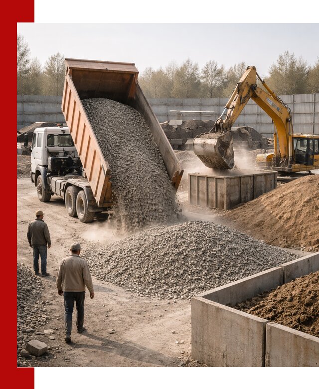 Доставка нерудных материалов с погрузкой и разгрузкой в Ульяновске