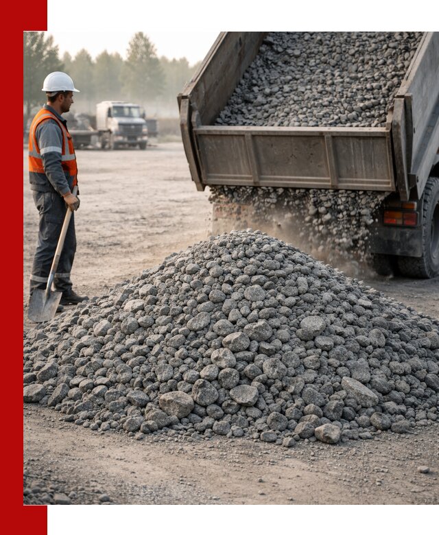 Гранитный щебень фракции 100–201 для строительства в Ульяновске