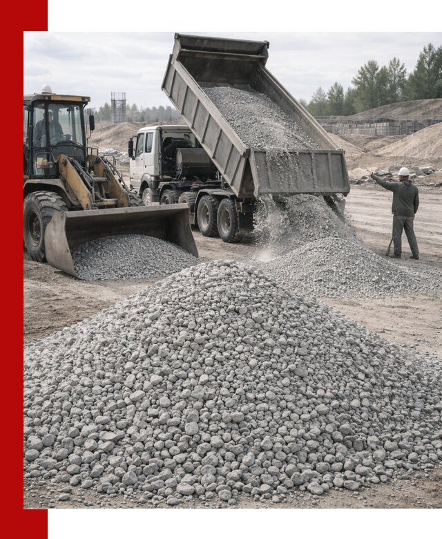 Доставка известнякового щебня фр. 5–20 в Ульяновске