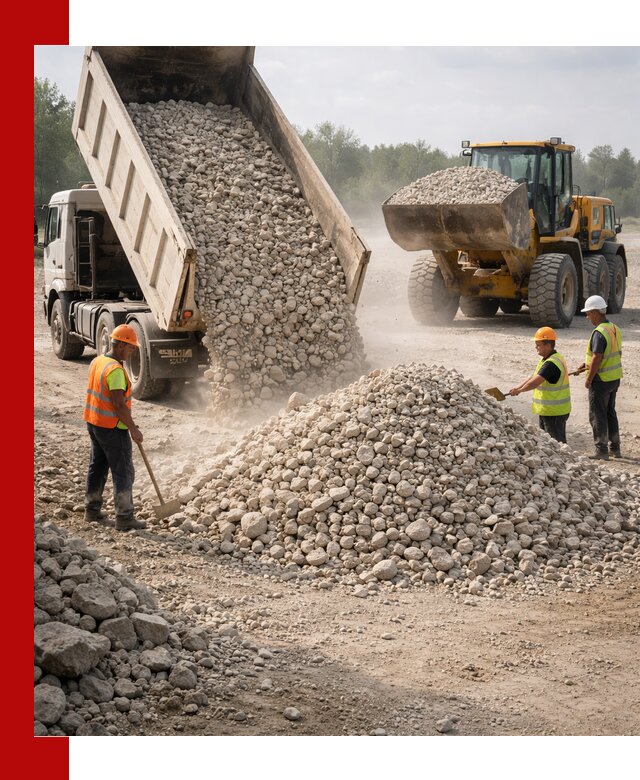 Доставка известнякового щебня фр. 40-70 в Ульяновске