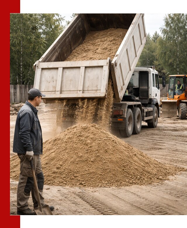 Доставка и продажа песка с разгрузкой в Ульяновске