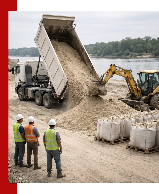 Доставка речного песка в Ульяновске самосвалами и погрузкой