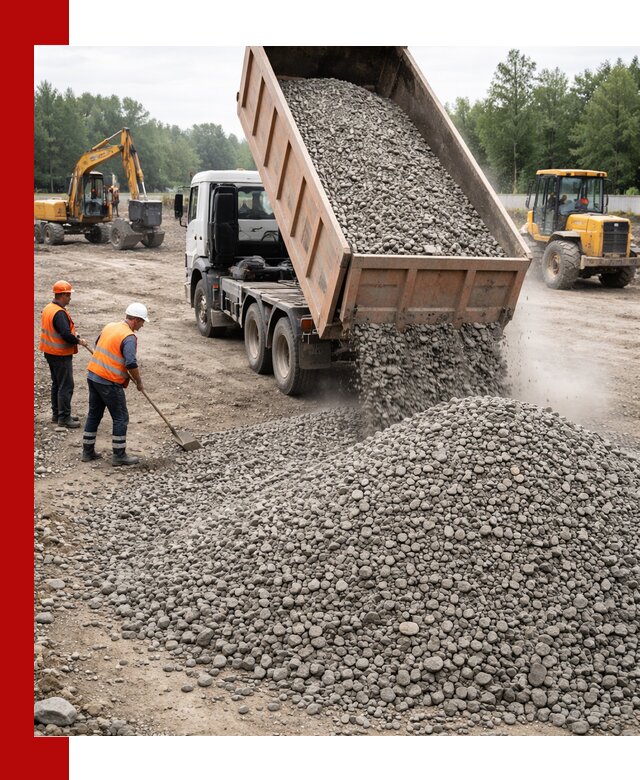 Доставка гравия фракции 40-70 в Ульяновске оптом и в розницу