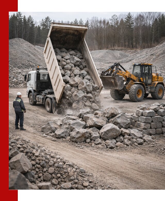 Доставка и продажа бутового гранитного камня в Ульяновске