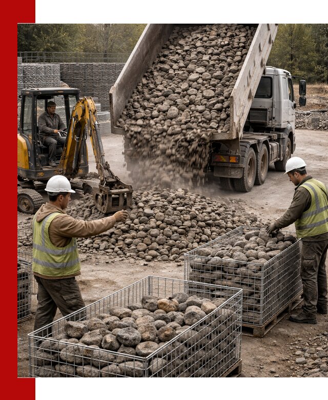 Камень для габионов фракция 100–201 в Ульяновске