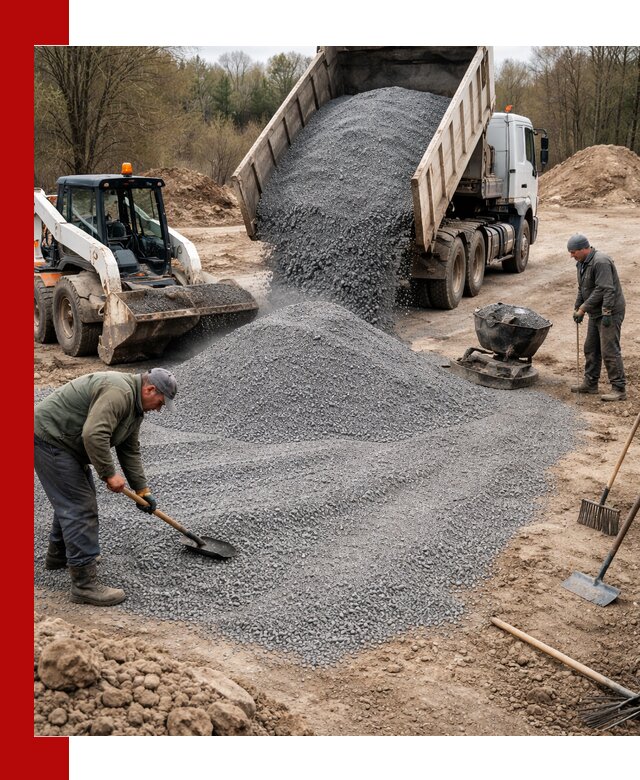 Отсев для подсыпки в Ульяновске — доставка и подсыпка на участок