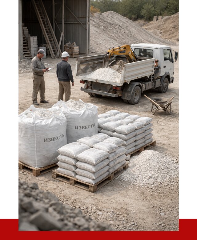 Известь строительная в Ульяновске с доставкой от 4320 р. | ПРОНЕРУДУлн
