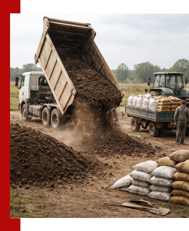 Доставка грунта и удобрений оптом в Ульяновске для сельхоз и строительства