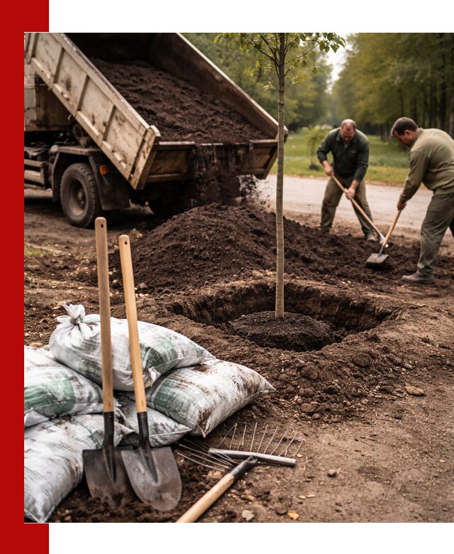 Грунт для посадки деревьев в Ульяновске — доставка и подготовка почвы