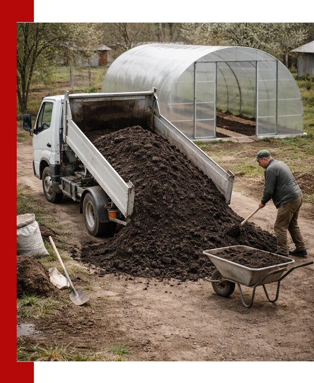 Чернозем для теплицы с доставкой в Ульяновске