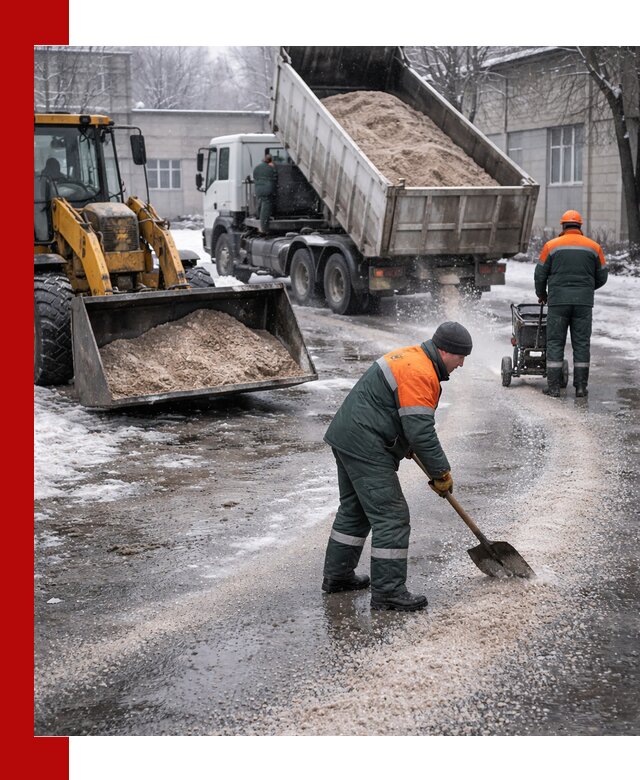 Реагент против гололеда с доставкой и нанесением в Ульяновске