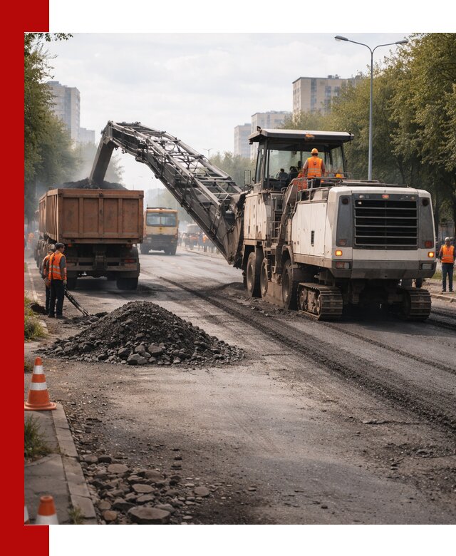 Фрезерованный асфальт в Ульяновске — удаление и вывоз старого покрытия