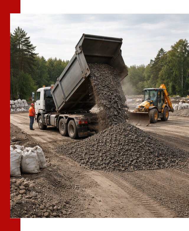 Доставка дробленого асфальта в Ульяновске для дорожных работ