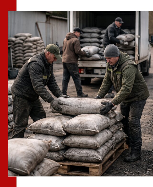 Доставка угля в мешках по выгодным ценам в Ульяновске