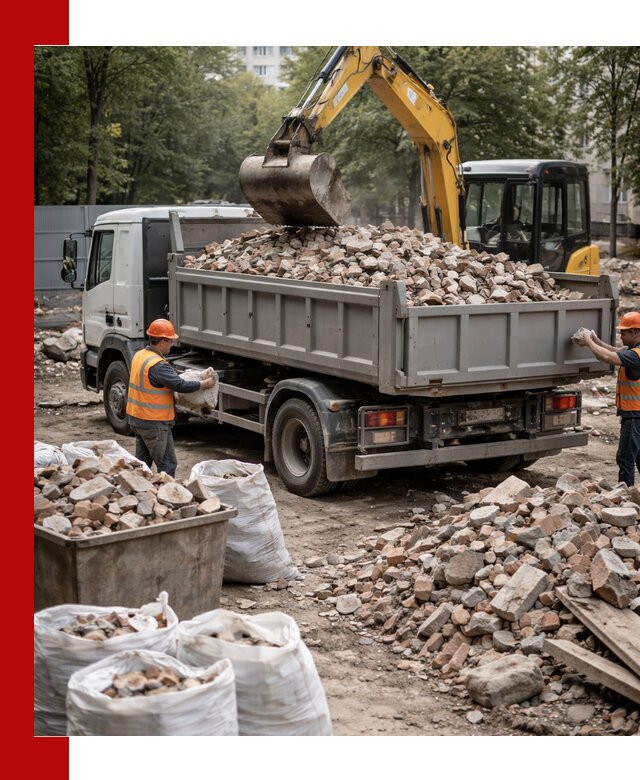 Вывоз строительного мусора в Ульяновске с самосвалами и контейнерами