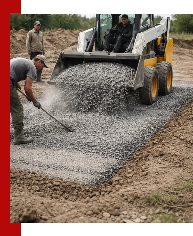 Устройство щебеночной подушки в Ульяновске для дорог и фундаментов