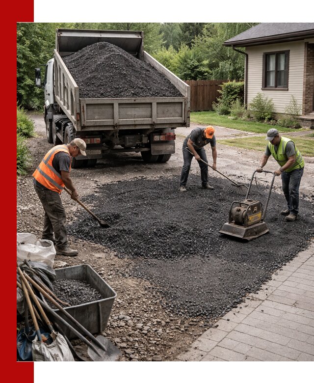 Асфальтовая крошка для двора с доставкой в Ульяновске